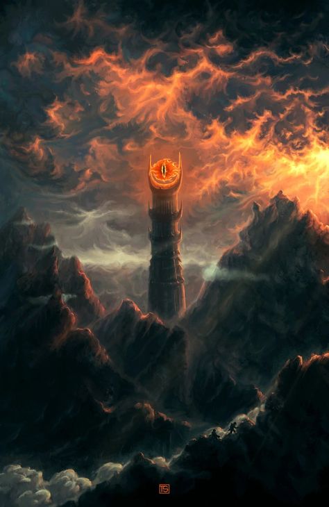 Barad Dur, Lord Of The Rings Tattoo, Shadow Of Mordor, Middle Earth Art, Lotr Art, Tolkien Art, Fellowship Of The Ring, Oil Canvas, Thranduil