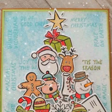 Anita Houston The Artful Maven on Instagram: "Yay for cutest Christmas set from @tim_holtz @stampersanonymous and @simonsaysstamp for  Stamptember 2024. And it has Coordinating Dies, witch made this card come together so  fast. Swipe for step outs. #artfulmaven #timholtz #timholtzchristmas #stampersanonymous #simonsaysstamp #stamptember2023 #rangerink #christmastreecard" Tim Holtz Stamptember 2024, Whimsy Stamps Christmas Cards, Stamptember 2024, Earth Seasons, I Love Simon, Whimsy Stamps, Christmas Tree Cards, Christmas Set, Ranger Ink