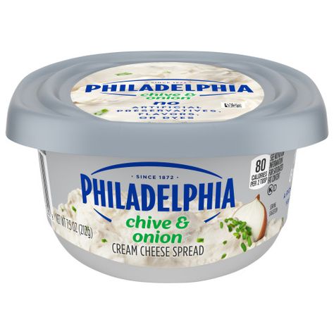 Philadelphia Chive & Onion Cream Cheese image Onion And Chive Cream Cheese Recipes, Chive Cream Cheese Recipes, Cheese Image, Flan Recipes, Chive Cream Cheese, Jalapeno Cream Cheese, Sweet Potato Cake Recipe, Garlic Mashed Potatoes Recipe, Philadelphia Recipes