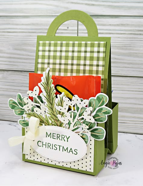 Gift Boxes Diy Ideas, Stampin Up Ghirardelli Treat Holder, Christmas Treat Boxes Diy, Goodie Box Ideas, Christmas Treat Holders, Pootles Papercraft Boxes, Stampin Up Christmas Treat Boxes, Christmas Box Design, Stampin Up Christmas 2024