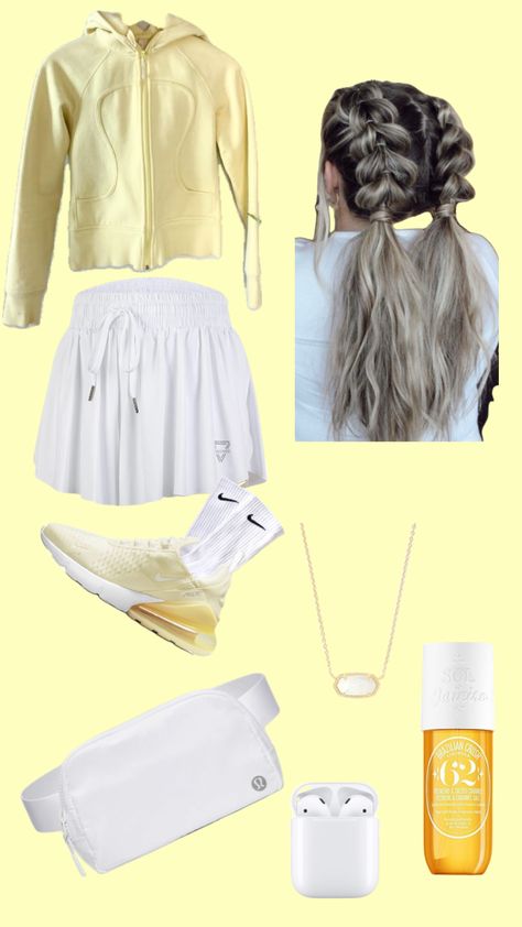 Preppy Teen Outfits, Outfit Inspo Preppy, Yellow Lululemon, Lululemon Preppy, Lululemon Outfit, Lululemon Outfits, Teen Outfits, Preppy Outfit, Sporty Outfits