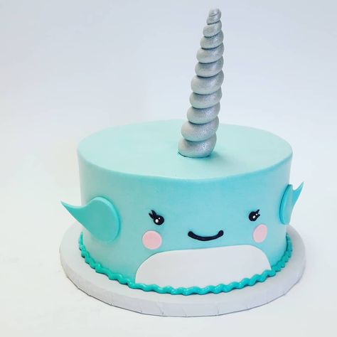 Narwhal Cupcakes, Narwhal Cake, Narwhal, Cake Cake, 9th Birthday, 7th Birthday, 3rd Birthday, Eat Cake, Fondant