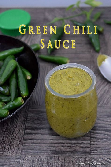 Green Chili Paste Recipe, Green Chilli Paste Recipe, Green Chillies Recipes, Green Chili Hot Sauce, Green Chilli Recipes, Homemade Chilli Sauce, Homemade Hot Sauce Recipe, Homemade Green Chili, Pantry Basics