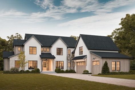 AD House Plans on Instagram: “Would you build this brand new plan? ⁠ ⁠ Here's a look at our all new Transitional House Plan #270044AF ✨🤩 ⁠ ⁠ This beauty features a main…” Multigenerational House Plans, Multigenerational House, Transitional House Plans, Modern French Country, French Country House Plans, Transitional House, Modern Windows, Modern Transitional, French Country House