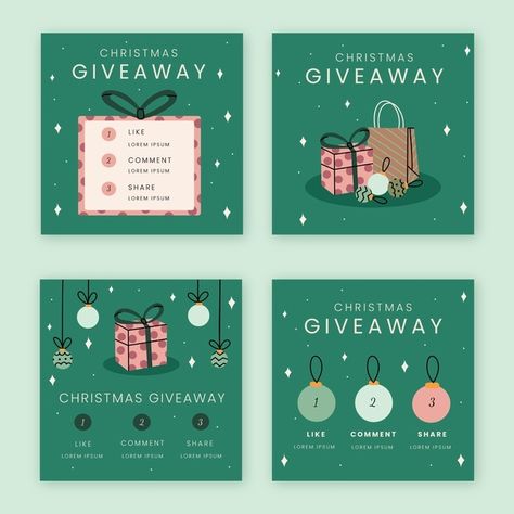 Christmas Giveaway Poster, Instagram Christmas Post, Instagram Giveaway Posts Design, Christmas Giveaway Post, Giveaway Post Design, Christmas Post Instagram, Giveaway Post Ideas, Giveaway Poster Design, Giveaway Instagram Posts