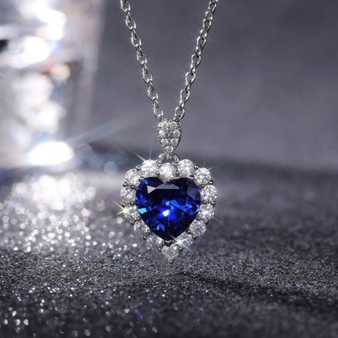 "Royal Blue Cz Heart 925 Silver Plated Pendant Necklace For Women, Evgg1109 Necklace Length: 18 Inch Metal: 925 Sterling Silver Plated Over High Quality Brass Stone: Cubic Zirconia High Quality Material Hand Crafted With Love And Care Perfect For Gift, Holiday, Christmas, Birthday, Vacation, Mother's Day, Valentine's Day, Wedding, Engagement , Bridal, Promise, Anniversary, Party Please Feel Free To Message Me If You Have Any Questions. Bundle Offer: 3 For $25, 5 For $35." Blue Sapphire Pendant, Birthday Vacation, Sapphire Pendant, Faux Pearl Necklace, Day Wedding, Gold Tone Necklace, Anniversary Party, Glass Bead Necklace, Silver Pendant Necklace