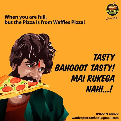 No matter what, pizza 🍕 is love ❤️, whether one is full or not till the time there is no more pizza 🍕 left on the pan, one won’t stop and especially when the pizza 🍕 is from Waffles Pizza 🍕 how can one even think of stopping! 😌😁 To start a franchise of Waffles Pizza, contact us at: 📞 +91 96519 48822 💌 wafflespizzaofficial@gmail.com #franchiseopportunity #franchising #franchiseindia #franchiseopportunities #fastfoodfranchise #cafefranchise #fastfoodrestaurant Pizza Poster Creative, Pizza Creative Post, Franchise Ads, Pizza Creative Ads, Illustration Quotes Funny, French Fries Day, Marketing Ads Design, Food Social Media Design, Restaurant Ads