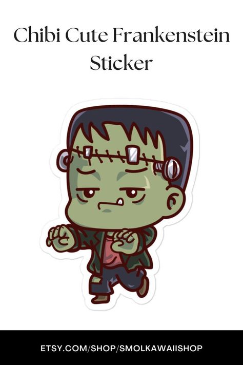 These stickers are printed on durable, high opacity adhesive vinyl which makes them perfect for regular use, as well as for covering other stickers or paint. The high-quality vinyl ensures there are no bubbles when applying the stickers.

stickers printable | anime sticker | chibi sticks | anime aesthetic | kawaii art | polymer clay kawaii #sticker Halloween Stickers Printable, Cute Frankenstein, Clay Kawaii, Polymer Clay Kawaii, Anime Sticker, Kawaii Sticker, Stickers Printable, Anime Stickers, Anime Aesthetic