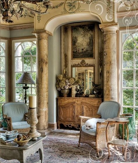 Eye For Design: Architectural Elements Add Old World Charm To Your Home Decor French Country Living, French Country Design, French Cottage, French Country Cottage, French Interior, Country Design, French Country House, French Country Style, French Decor