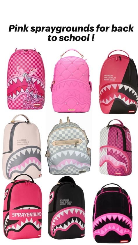 Sprayground Backpack, Pretty Backpacks, Cute Backpacks For School, Spray Ground, Pretty Sneakers, Stylish School Bags, School Bag Essentials, Backpack Outfit, My Style Bags