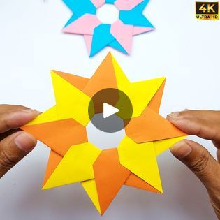 Paper Ninja Stars, Star Making, 3d Paper Star, Origami Star, Paper Craft Techniques, Ninja Star, How To Make Origami, 3d Star, Origami Stars