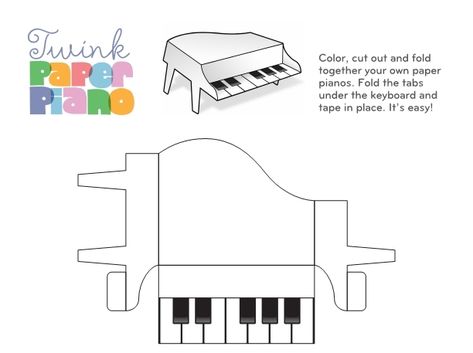 Jelia's Music Playground: Grand Piano Printables Papercraft Templates Printables, Cardmaking Printables, Piano Forte, Tempo Music, Piano Crafts, Piano Art, Recording Studio Design, Cardboard Box Crafts, Music Paper