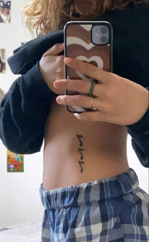 777 Rib Tattoo, 444 Stomach Tattoo, Side Stomach Tattoos, 777 Tattoo, Vertical Tattoo, Lower Stomach Tattoos, Ankh Tattoo, Ribcage Tattoo, Small Tattoos Simple