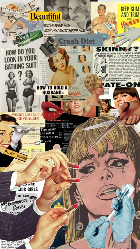 To be a woman #vintage #books #art #myfirstshuffle #moodboard #aesthetic #collage #woman #beauty #mood #shufflefyp #vintageaesthetic #aestheticboard #shuffle #inspo #sad #retro Prell Shampoo, Feminist Punk, Feminism Art, Body Image Art, Angry Women, To Be A Woman, Soft Grunge Aesthetic, Protest Art, Moodboard Aesthetic