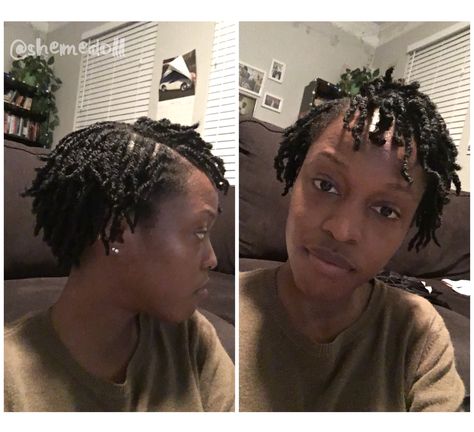 Twists With Bangs, Twist On Short Hair, Natural Hair Styles For Black, Hair Styles For Black Women, Mini Braids, Styles For Black Women, Small Twist, Type 4 Hair, Mini Twists