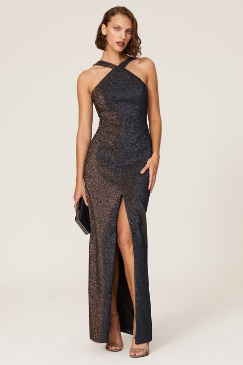 Rent Bronze Metallic Halter Gown by Aidan AIDAN MATTOX for $69 only at Rent the Runway. Bronze Metallic Dress, My Best Friend’s Wedding, Sheath Gown, Halter Gown, Aidan Mattox, Column Gown, Wedding Family, Rent The Runway, Metallic Dress