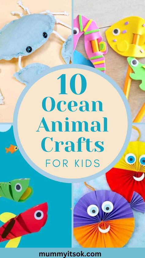 Sea Creature Decor, Under The Sea Crafts For Toddlers, Under The Sea Activities For Kids, Sea Creature Crafts, Sea Crafts For Kids, Crafts For Older Kids, Under The Sea Craft, Ocean Crafts Preschool, Ocean Crafts For Kids