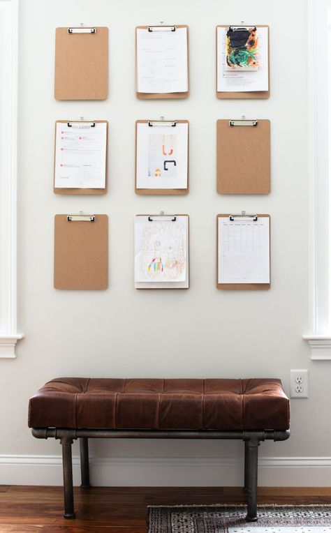 Storage Ideas Office, Clipboard Wall, Clever Organization, Clipboard Storage, Organizing Paperwork, Office Makeover, Organizing Systems, Cube Storage, Clipboard