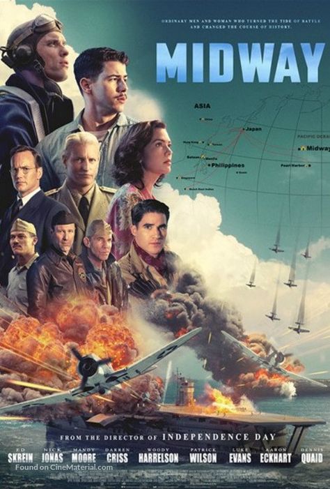 Midway Movie, Luke Kleintank, Aaron Eckhart, Patrick Wilson, Film Story, Alexander Ludwig, Tv Series Online, English Movies, Luke Evans