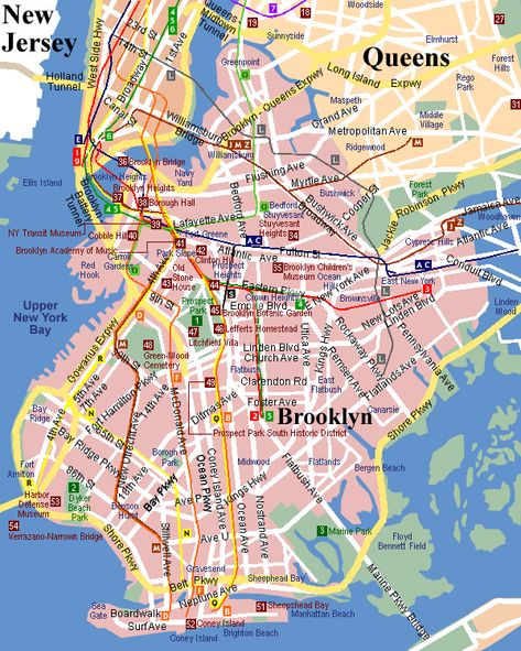 Brooklyn Attractions Map Brooklyn Map, Rego Park, New York City Map, Life Map, Brooklyn Heights, Ellis Island, Map Of New York, I Love Ny, City That Never Sleeps