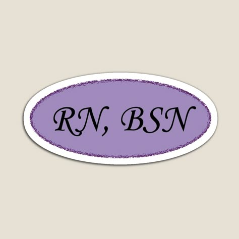 Get my art printed on awesome products. Support me at Redbubble #RBandME: https://www.redbubble.com/i/magnet/RN-BSN-in-Purple-by-ArtsyRabbit/59029863.TBCTK?asc=u Bachelor Of Science In Nursing, Bachelor Of Science, Dream Career, Dream Job, Nursing Students, Dog Tag Necklace, Magnets, Purple