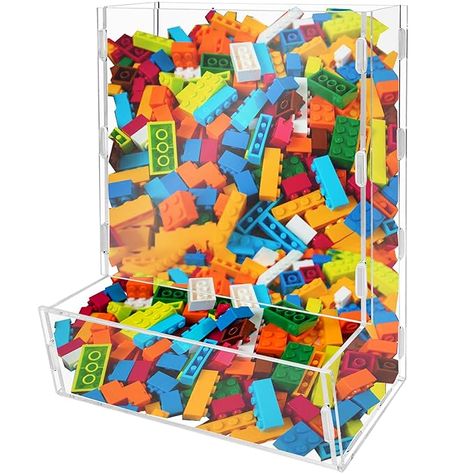 Amazon.com: Montex Acrylic Wall Toy Dispenser Play Room Organization Acrylic Wall Organizer Clear Hanging Organizer for Kid's Playroom, Blocks, Cars, Snacks : Baby Lego Wall Storage, Lego Playroom, Kid's Playroom, Lego Wall, Lego Room, Wall Organizer, Playroom Organization, Lego Storage, Kid Toy Storage