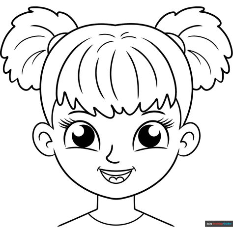 Free Girl Face Coloring Page for Kids Moana Coloring Sheets, Happy Face Drawing, Face Coloring Pages, Moana Coloring, Face Coloring, Girls Coloring Pages, Stick Drawings, People Coloring Pages, Girl Drawing Easy