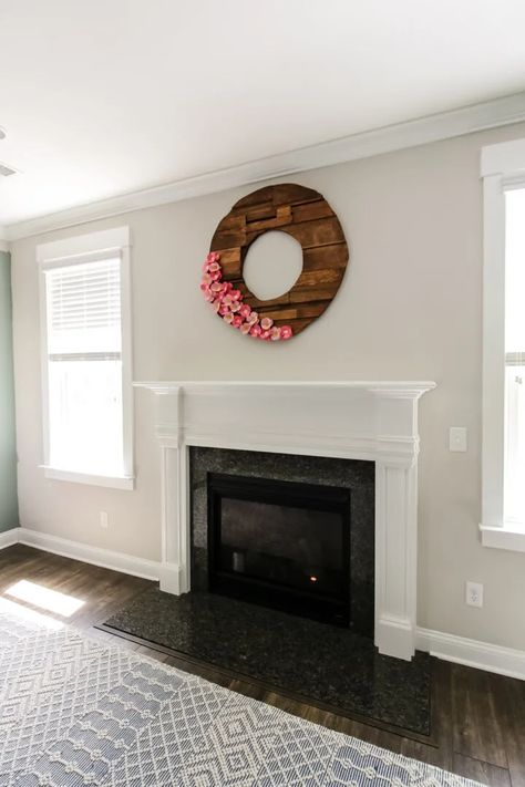 How to remove a builder grade fireplace surround and mantel How To Remove A Fireplace Mantle, Remove Fireplace Surround, Upgrade Builder Grade Fireplace, Builder Grade Fireplace Makeover, Builder Grade Fireplace, Upgrade Builder Grade, Easy Mantle, Gas Fireplace Makeover, Mantle Makeover