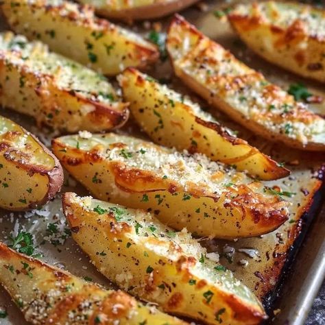 Baked Garlic Parmesan Potato Wedges, Potatoe Wedges, Garlic Parmesan Potato Wedges, Potatoes Wedges, Best Dinners, Tender Recipes, Vegetable Ideas, Parmesan Potato Wedges, Baked Potato Wedges