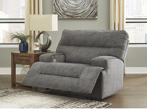 Harland Power Recliner | Steinhafels Oversized Recliner, Hip To Be Square, Living Room Recliner, Power Reclining Loveseat, Reclining Furniture, Rocker Recliners, Types Of Sofas, American Furniture, Power Recliner