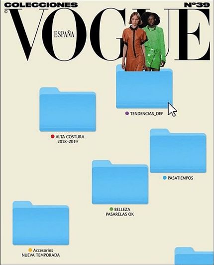 Vogue (Spain) List Graphic Design Layout, Newsletter Banner Design, Brand Poster Design Ideas, Vogue Graphic Design, Cool Websites Design, Typography Cover Design, 2024 Graphic Design, Folder Design Ideas, Ad Design Inspiration