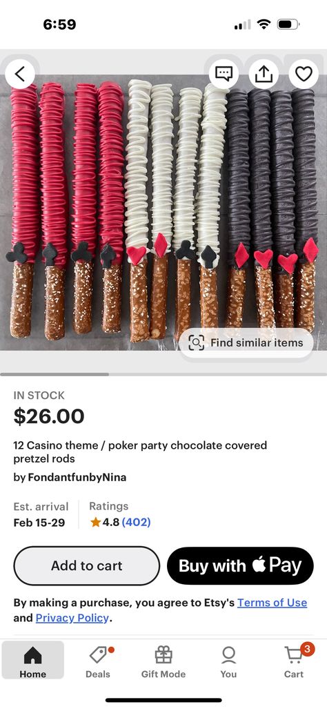 Casino Theme Desserts, 56th Birthday, Casino Birthday, Poker Party, Chocolate Covered Pretzel Rods, Chocolate Covered Treats, Casino Night, Themed Desserts, Casino Party