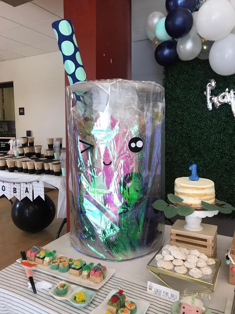 Bobba Tea Birthday Party, Boba Tea Birthday Party Ideas, Boba Party Backdrop, Boba Party Theme, Boba Tea Birthday Party Decorations, Boba Birthday Party, Boba Partea, Boba Store, Boba Birthday