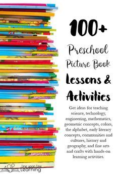 Get more than 100 preschool picture book lessons and activities. Book Lessons For Preschool, Library Activities For Preschoolers, Lisa Picture, Open Picture, Preschool Library, Book Lessons, Preschool Pictures, Picture Book Activities, Preschool Programs