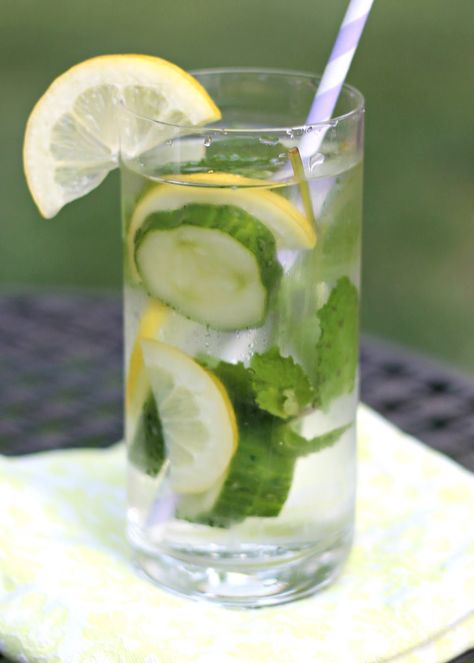 Sassy Water, Lemon Detox, Mint Lemonade, Drinking Lemon Water, Easy Freezer Meals, Infused Water Recipes, Detox Water Recipes, Baked Spaghetti, Water Recipes