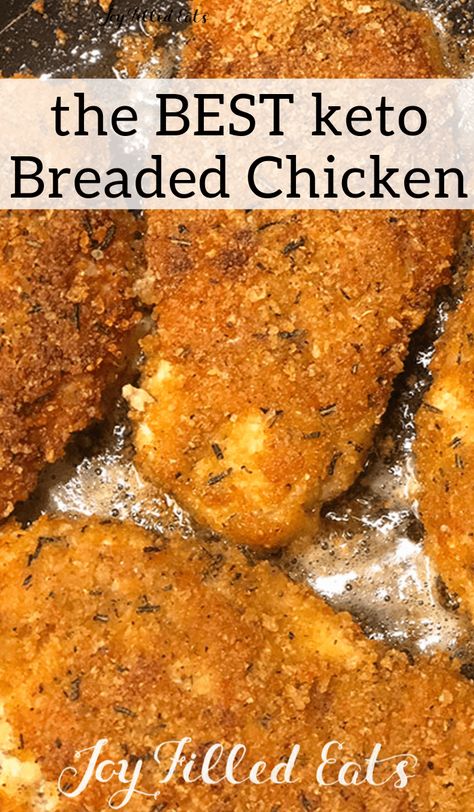 Keto Breaded Chicken, Salad Low Carb, Crisp Salad, Low Carb Grain, Breaded Chicken Breast, Joy Filled Eats, Low Carb Low Sugar, Low Carb Diets, Recetas Keto