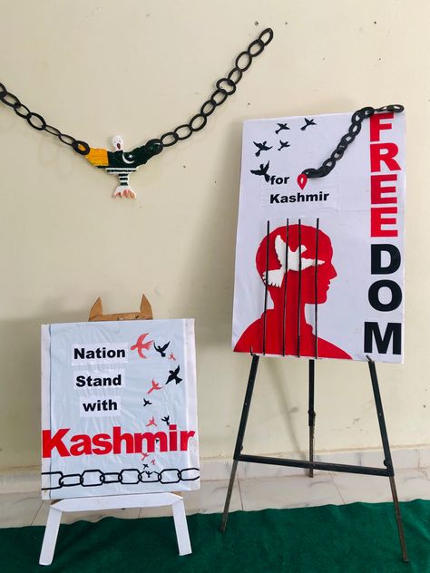 Kashmir Day Poster Ideas, Kashmir Day 5 Feb, Kashmir Day Posters, Kashmir Day Posters Art, White Board Design, Kashmir Day, World Environment Day Posters, Soft Board Decoration, Posters For School