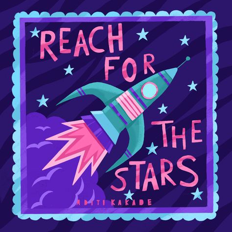 Reach for the stars on Behance Illustrator Ipad, Vision 2023, Yearbook Themes, Star Illustration, Illustration Typography, Gelli Arts, Up Theme, Star Cards, Reach For The Stars