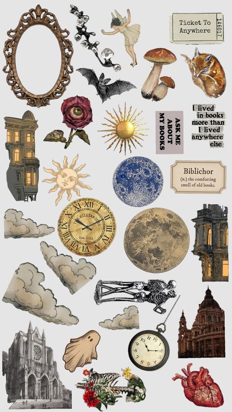 #stickersheet Collage Art Stickers, Painting Stickers Printable, Junk Journal Pictures To Print, Books Aesthetic Sticker, Collage Stickers Aesthetic, Vintage Stickers Printables Retro, Journal Printables Stickers Aesthetic, Junk Journal Ideas Free Printable, Sticker Sheets Free Printable