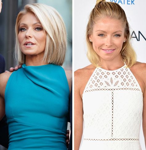 Kelly Rippa Short Hair, Kelly Ripa Haircut, Botox Before After, Kelly Ripa Hair, Nicole Huntsman, Botox Before And After, 2019 Hairstyles, Blonde Moments, Makeup For Older Women