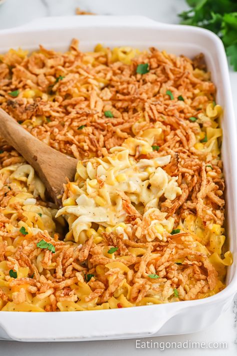 Ultimate Chicken Casserole - Eating on a Dime Egg Noodles And Chicken, Ultimate Chicken Casserole, Noodles And Chicken, Chicken And Egg Noodles, Chicken Noodle Casserole Recipe, Quick Bread Recipes Easy, Eating On A Dime, Noodle Casserole Recipes, Chicken Casserole Recipe