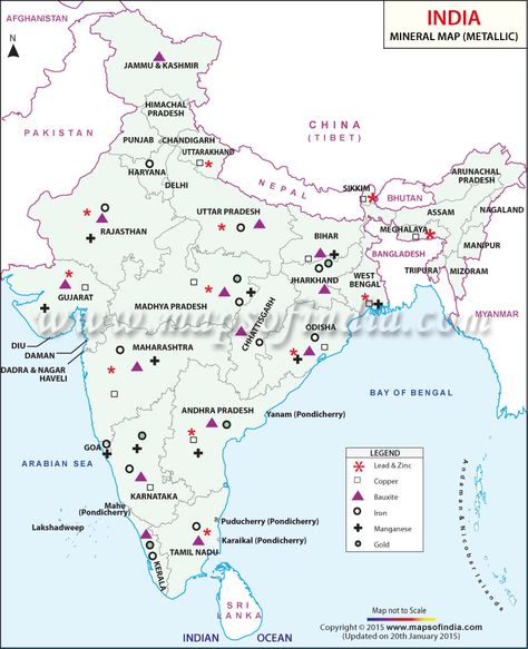 Metallic Minerals Map of India Geography Vocabulary, Indian Geography, India World Map, Mountains In India, Basic Geography, Map Of India, Ias Study Material, Ancient Indian History, Teaching Geography