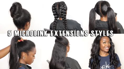 Microlink Hair Extensions Black Women, Microlinks Hairstyles, Micro Links Hairstyles, Micro Links Hair Extensions Black Women, Extensions Hairstyle, 5 Hairstyles, Hairstyle For Black Women, Microlink Hair Extensions, Micro Link