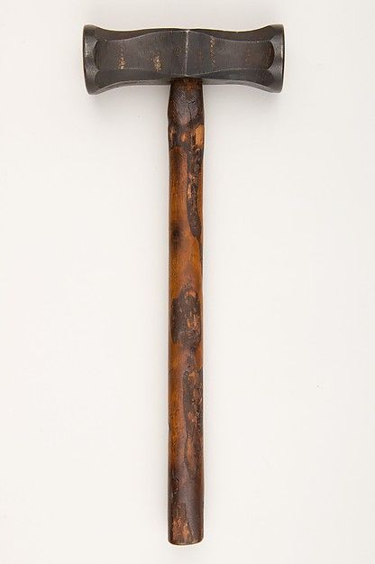 Armorer's Hammer | German or French 18th-19th c Hammer Types, The Armorer, Wood Hammer, Hammer Accessories, Gas Forge, Brass Hammer, Blacksmith Hammer, Hammer Tool, Forging Tools