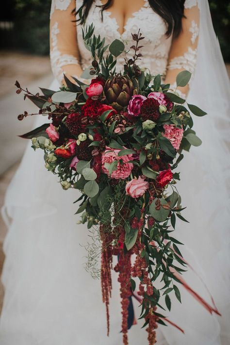 Moss Wedding, Greenery Wedding Bouquet, Cascading Bridal Bouquets, Cascading Wedding Bouquets, Spring Wedding Bouquet, Bridal Bouquet Pink, Bridal Bouquet Fall, Flowers And Greenery, Wedding Bouquets Pink