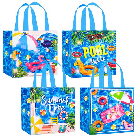 Summer Party Treats, Pool Party Treats, Pool Party Gift, Pool Party Supplies, Pool Party Favors, Beach Swimming Pool, Pool Birthday, Party Goodies, Summer Pool Party