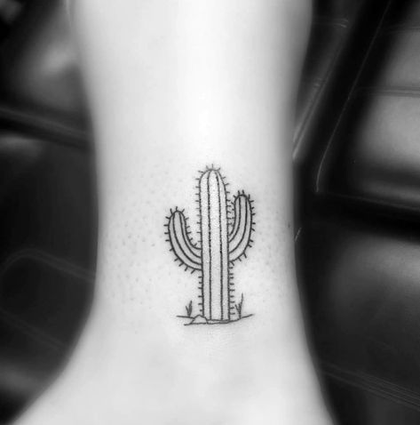 San Pedro Cactus Tattoo, Cactus Wrist Tattoo, Small Cactus Tattoo Simple, Cactus Finger Tattoo, Arizona Themed Tattoos, Cactus Tattoo Men, Coachella Tattoo, Tatoos Travel, Fine Line Cactus Tattoo