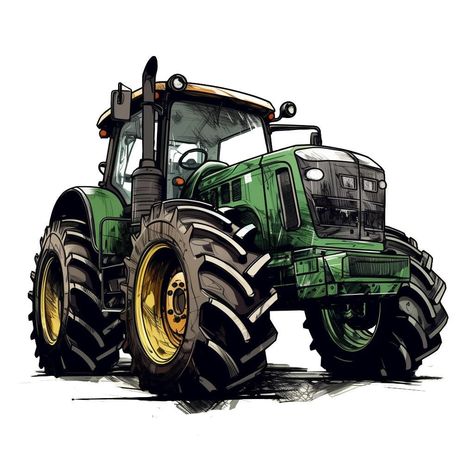 John Deere Tractors Pictures, Tractor Png, Tractor Art, Tractor Pictures, Green Tractors, Bully Dog, Cute Themes, Nursery Decor Boy, Vintage Tractors