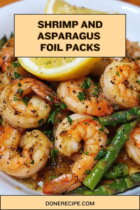 There’s something about the simplicity of foil pack meals that makes them a weeknight hero. These Shrimp and Asparagus Foil Packs are not only quick and easy to prepare but also packed with bright, fresh flavors. Perfect for grilling, baking, or even cooking over a campfire, they’re an excellent option for healthy, flavorful meals with minimal cleanup. Shrimp Asparagus Foil Packets, Baked Shrimp And Asparagus Foil Packs, Asparagus On The Grill In Foil, Shrimp And Asparagus Recipes Healthy, Foil Shrimp Packets Oven, Steak And Shrimp Foil Packets In Oven, Fish Foil Packets For The Oven, Foil Packs For Oven, Shrimp And Asparagus Recipes