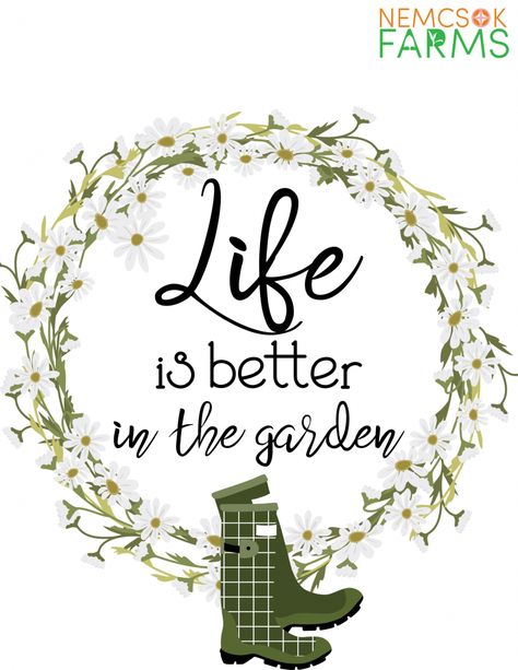 Life is Better in the Garden Printable Wall Art, because Life is Better in the Garden, and Printable Wall Art that's free to download is an excellent way to decorate. Garden Quotes Signs, Gardening Printables, Shed Signs, Plant Art Print, Spring Printables, Luxury Outdoor Furniture, Garden Whimsy, Garden Works, Garden Quotes